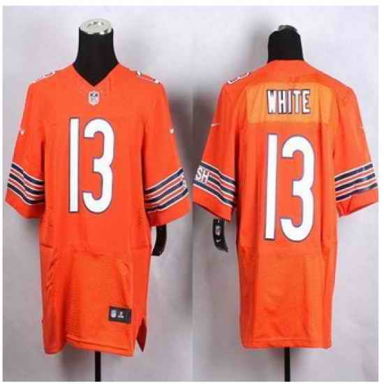 New Chicago Bears #13 Kevin White Orange Alternate Men Stitched NFL Elite Jersey